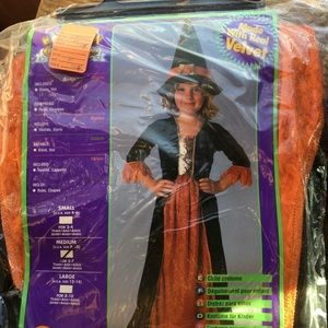 NWT Orange Witch Halloween Costume 8-10 (M)